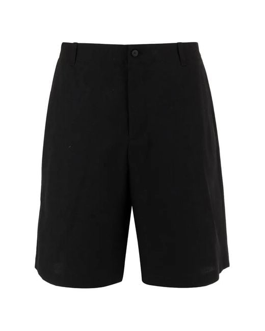 Jacquemus Black Button Shorts for men