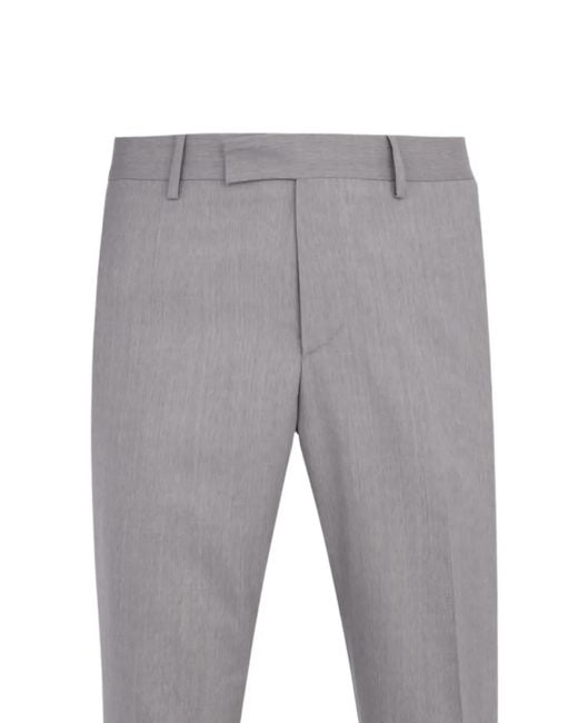 Lardini Gray Buttoned Wool Trousers for men