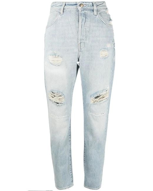 Washington DEE-CEE U.S.A. Blue Cropped Slim-Cut Jeans