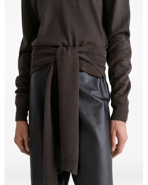 Lemaire ベルテッド ニットトップ Black
