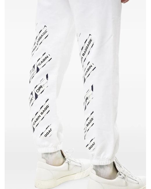 Off-White c/o Virgil Abloh White Airport Tape Track Pants for men