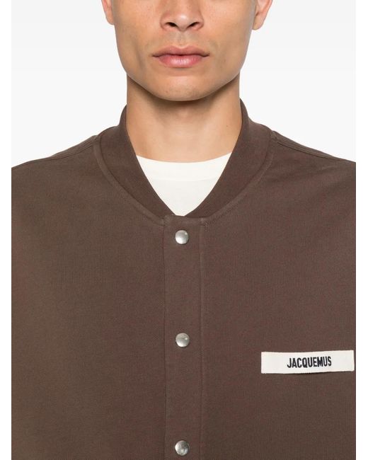 Jacquemus Brown The Gros Grain Press-Stud Cardigan for men