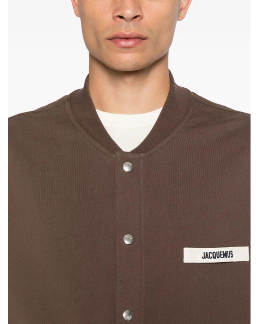 Cárdigan The Gros Grain con botones de presión Jacquemus de hombre de color Brown