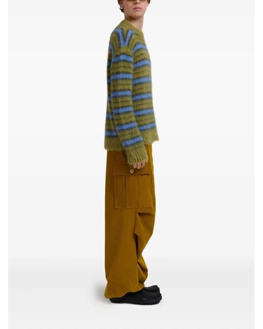 Marni Natural Elasticated-Waist Trousers for men