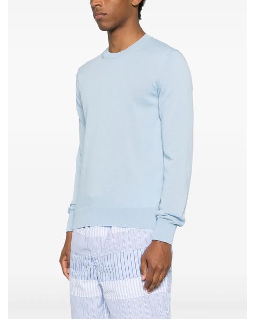 Comme des Garçons Blue Crew-Neck Sweater for men
