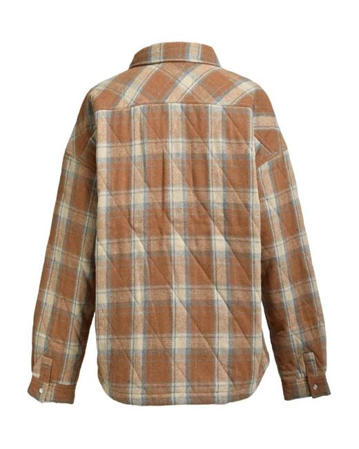 BREATH Brown Checked-Pattern Shirt for men
