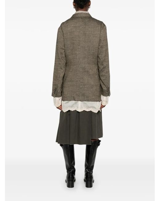 Blazer Drip Oversize Con Ribete De Encaje Our Legacy de color Gray