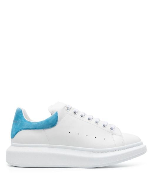 Alexander McQueen White Oversized Panelled Leather Sneakers for men