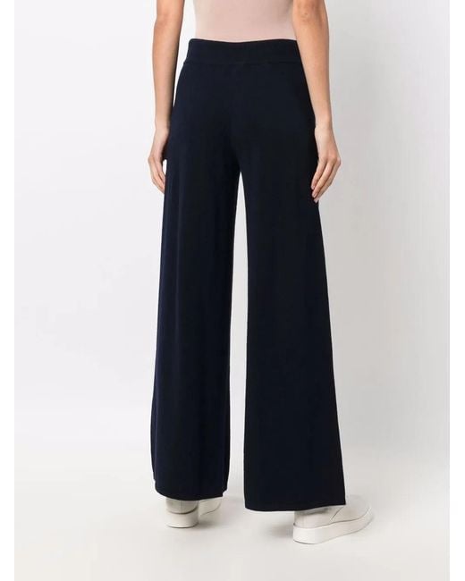 Lisa Yang Blue Sofi High-Waisted Wide-Leg Trousers