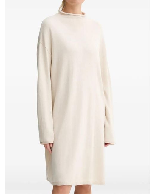 Marc O' Polo Natural Mock-Neck Long-Sleeve Mini Dress