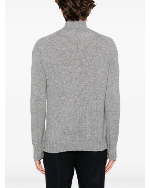 Tagliatore Refined Cashmere Turtleneck Sweater in Gray für Herren