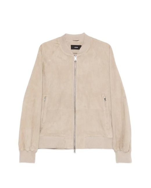 Arma Natural Dion Zipped Suede Jacket for men