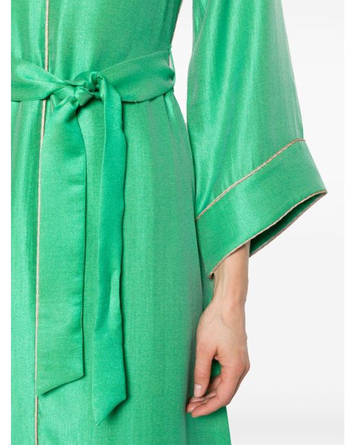 Robe longue Hosta à taille ceinturée Baruni en coloris Green