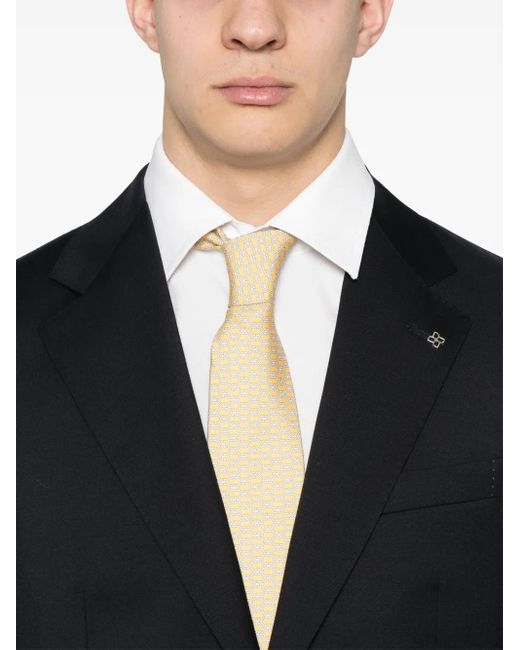 Tagliatore Black Tailored Prussian Wool Suit for men