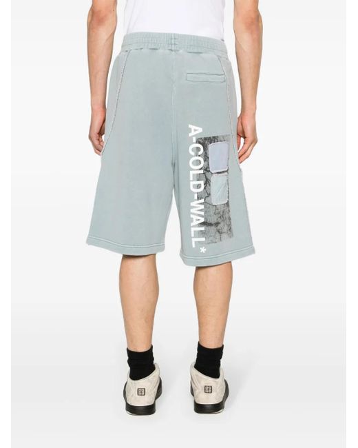 A_COLD_WALL* Cubist Katoenen Trainingsshorts in het Blue voor heren