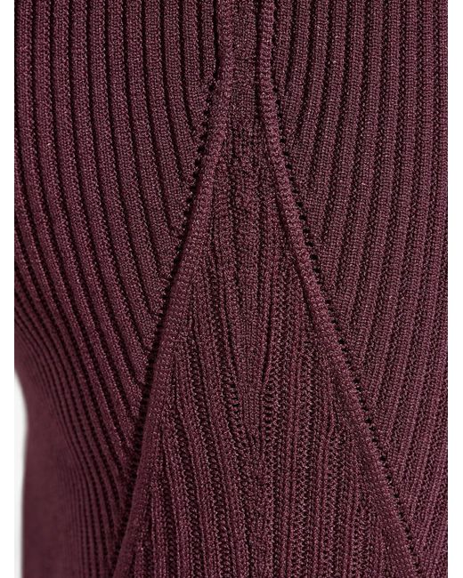 Balmain レディース レッド リブ ミニスカート