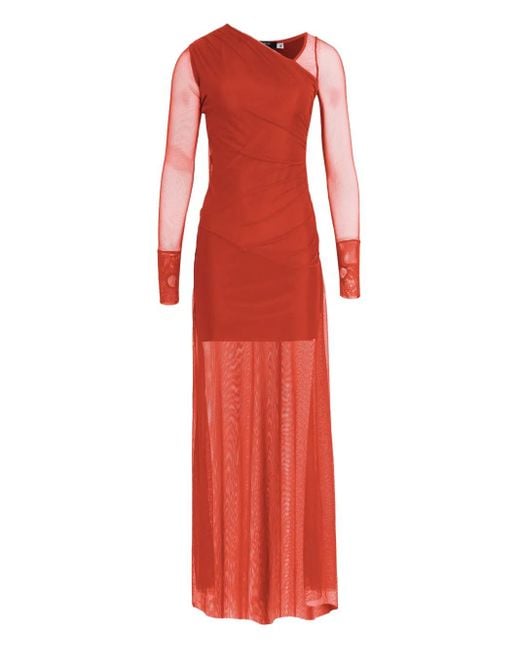 X Astrid mesh maxi dress Amir Slama de color Red