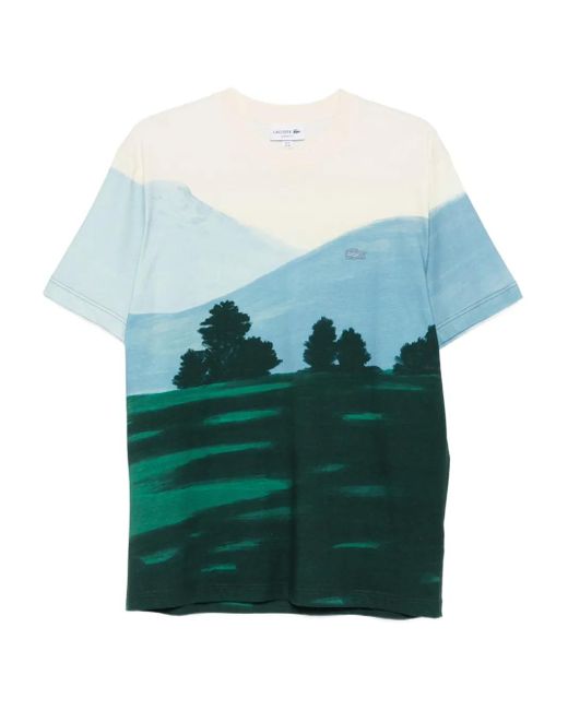 Lacoste Blue T-Shirt À Imprimé Graphique for men