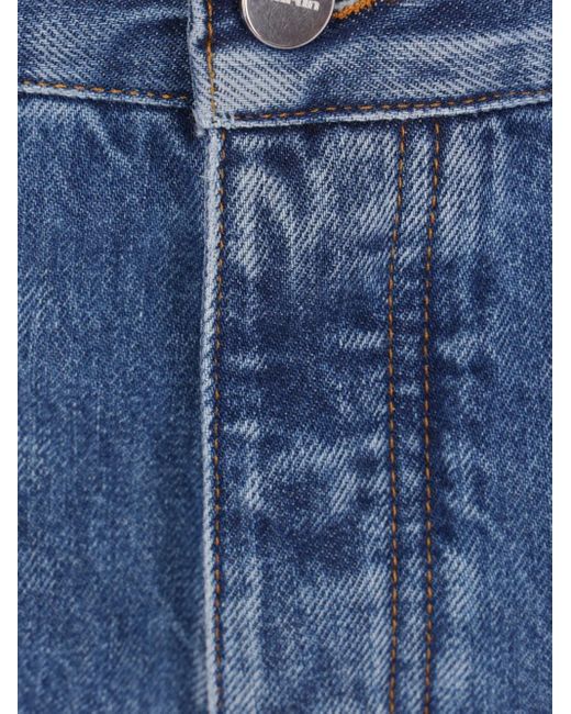 Duran Lantink Blue Cut-Out Straight Jeans