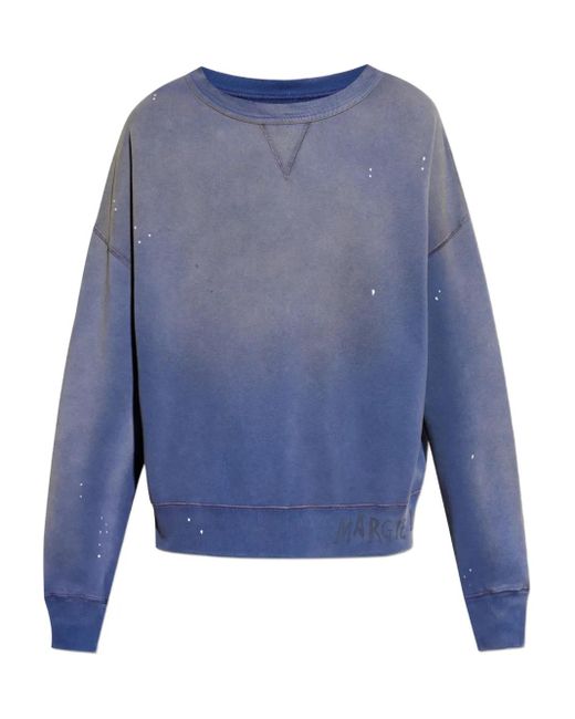 メンズ Maison Margiela ロゴ スウェットシャツ Blue