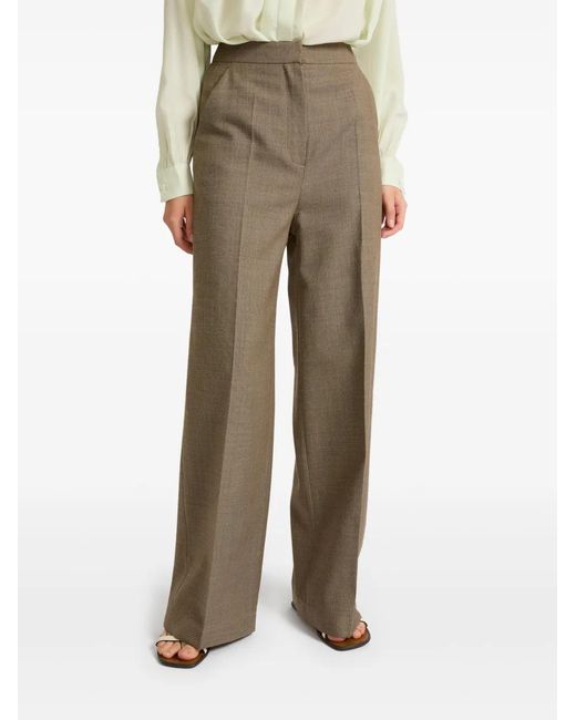 Yves Salomon Natural Wool Trousers