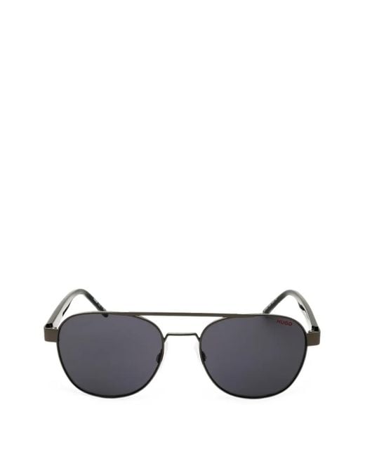 HUGO Gray Pilot-Frame Sunglasses for men