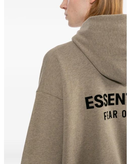 Essentials Hoodie Met Logopatch in het Natural voor heren