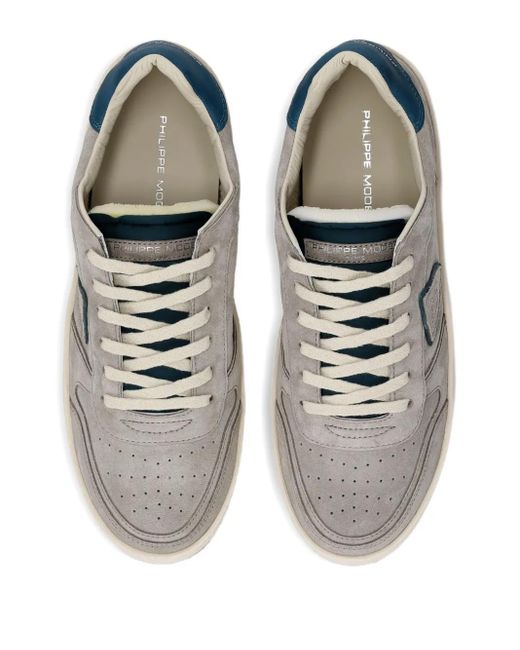 Zapatillas bajas con cordones Philippe Model de hombre de color Gray