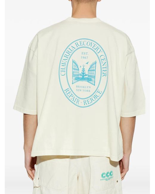 Willy Chavarria White Print T-Shirt for men