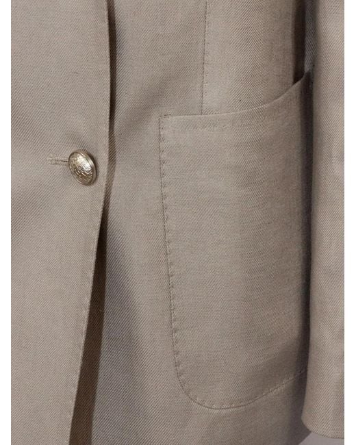 Tagliatore Gray Nayade Double-Breasted Blazer
