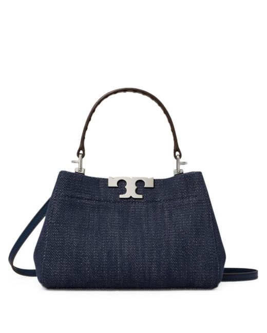 Tory Burch Blue Mini Eleanor Denim Cartable