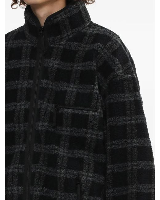 Comme des Garçons Black Zip-Up Checked Overshirt for men