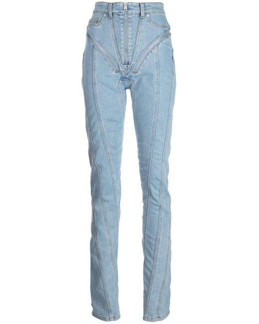 Jeans skinny Spiral di Mugler in Blue