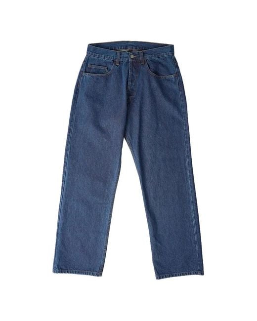 No Problemo Blue Bagi Logo-Embroidered Jeans