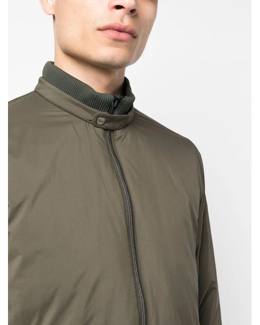 Herno Green Zip-Fastening Bomber Jacket for men