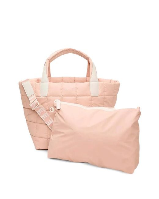 VEE COLLECTIVE Pink Medium Porter Quilted Tote Bag