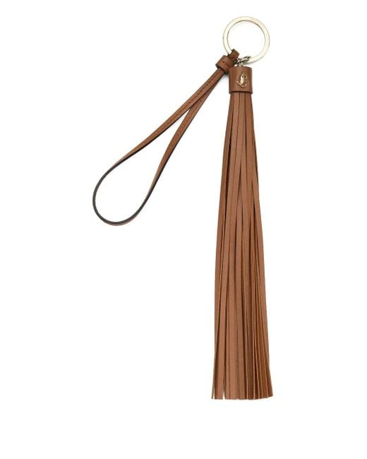 Jimmy Choo Tassel Keyring Charm White