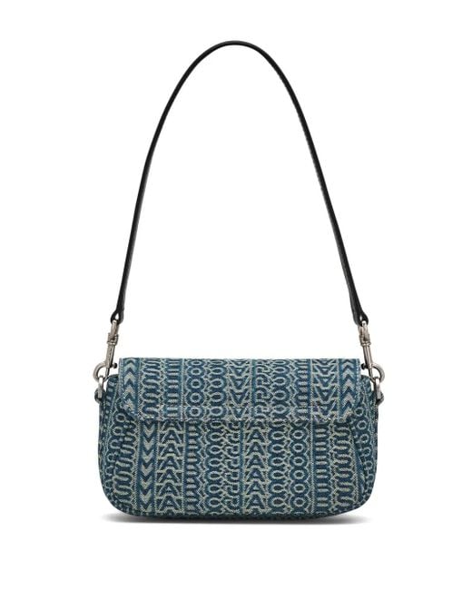 Marc Jacobs The Monogram Sunfaded Denim Clover Shoulder Bag