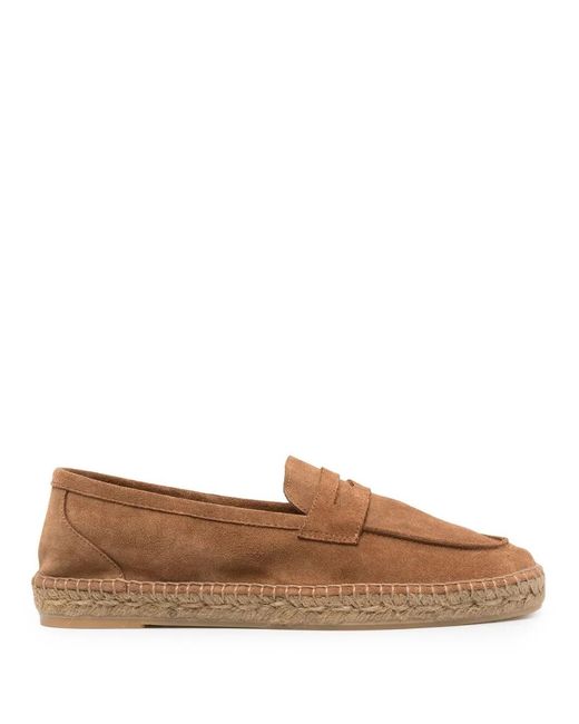 Castaner Brown Nacho Suede Loafer Espadrilles for men