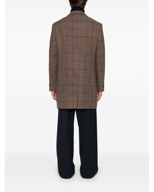 Manteau A Motif Prince De Galles Manuel Ritz pour homme en coloris Marron Lyst