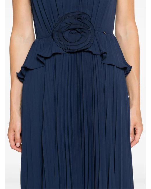 Vestido midi plisado Nissa de color Blue