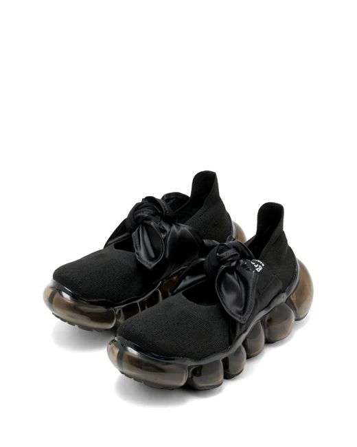 grounds Black Bow Bubble Sneakers
