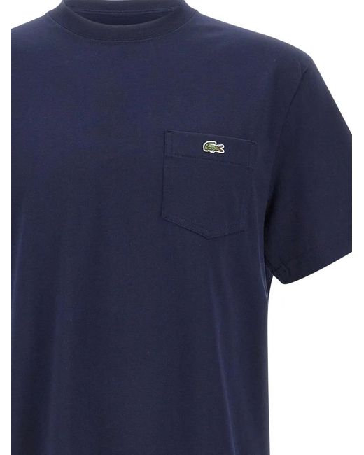 Lacoste Blue Logo-Patch T-Shirt for men