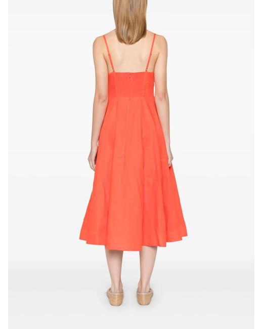 Abito Midi Crush di Zimmermann in Red