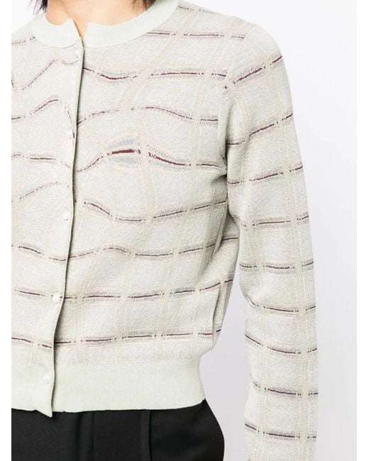 JNBY White Patterned Jacquard Cropped Jumper