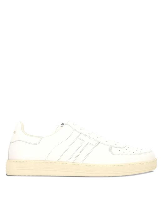 Tom Ford Sneakers Met Leren Vlakken in het Natural voor heren