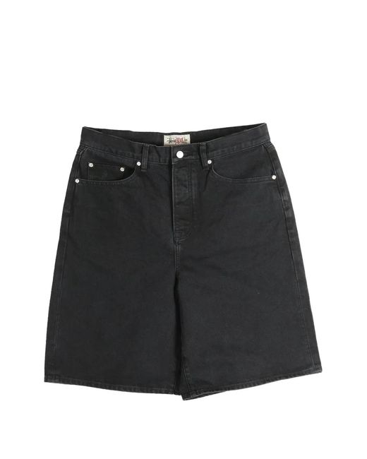 Stussy Black Big Ol Denim Shorts for men