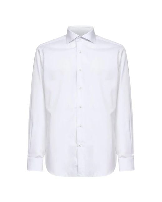 Barba Napoli White Chemise À Manches Longues for men