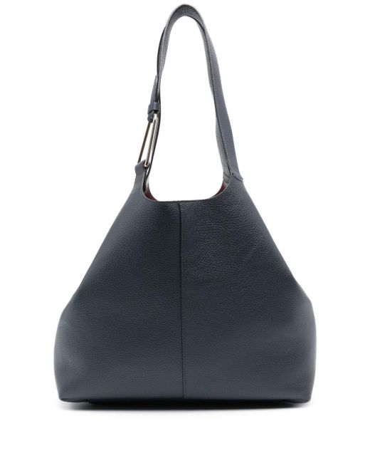 Coccinelle Blue Large Brume Leather Tote Bag