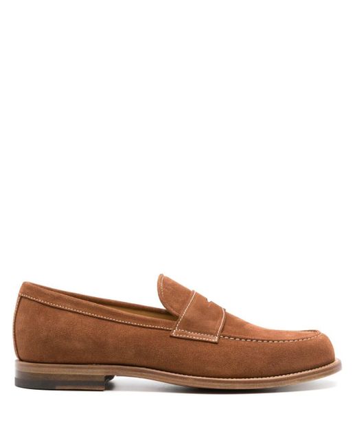 Scarosso Brown Edward Suede Loafers for men